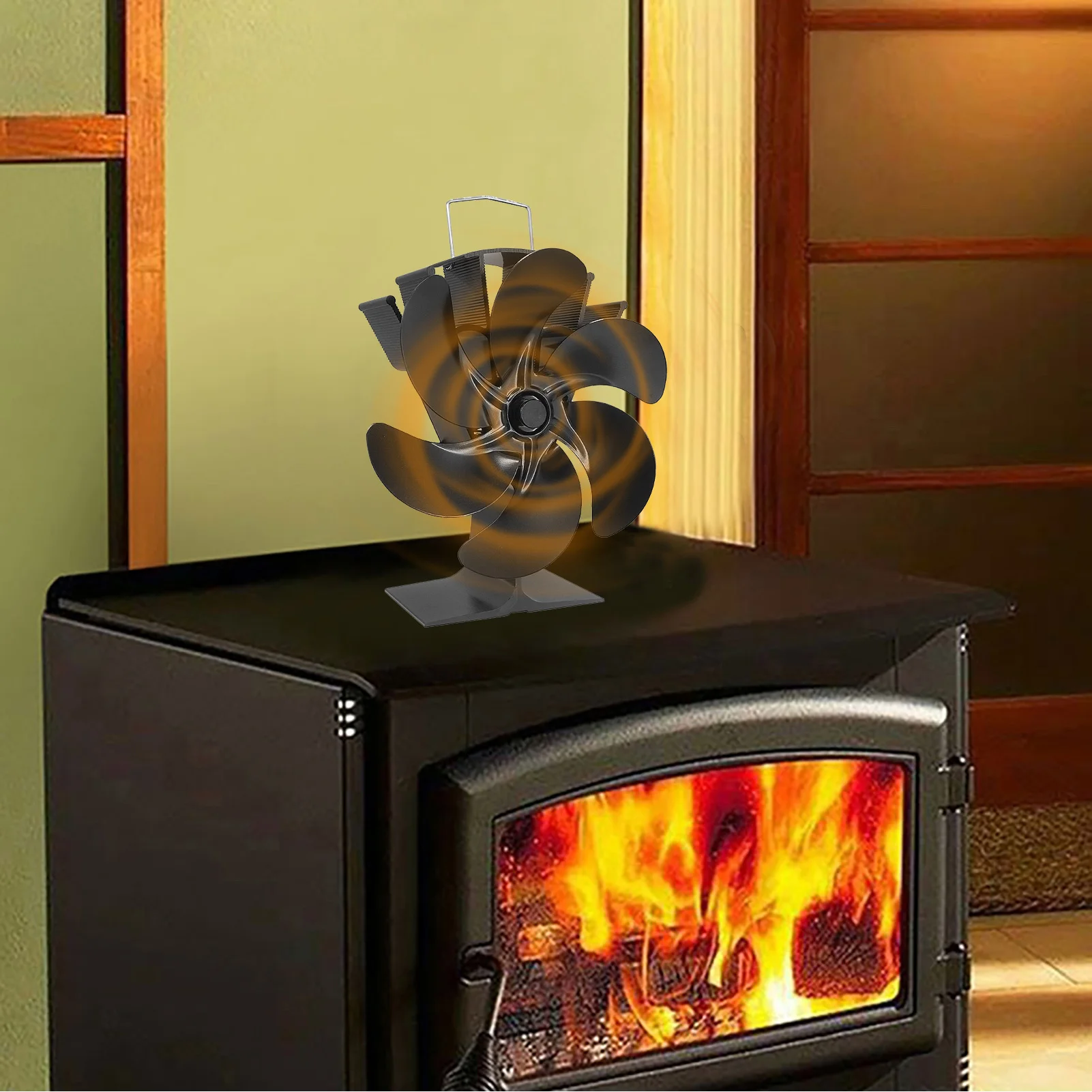 Black Fireplace 6 Blade Heat Powered Stove Fan Wood Burner Eco Friendly Quiet Fan Home Efficient Heat Distribution
Black Fireplace 6 Blade Heat Powered Stove Fan Wood Burner Eco Friendly Quiet Fan Home Efficient Heat Distribution