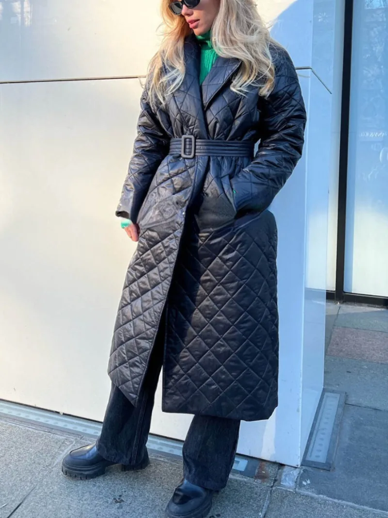 Fashion Elegant Long Cotton Coats for Women 2023 Autumn Winter Turn-down Collar Belted Parkas Streetwear Female Tops Overcoat
Fashion Elegant Long Cotton Coats for Women 2023 Autumn Winter Turn-down Collar Belted Parkas Streetwear Female Tops Overcoat