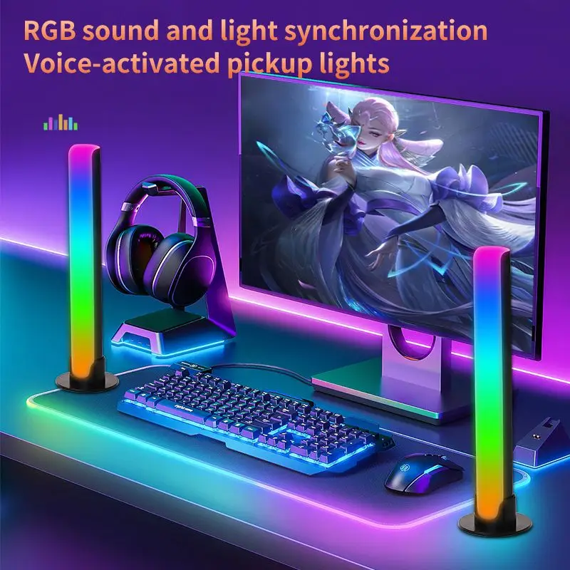 LED Pickup Light RGB Sound Control Symphony Lamp App Control Music Rhythm Lights Ambient LED Lamp Bar TV computer Desktop Light
LED Pickup Light RGB Sound Control Symphony Lamp App Control Music Rhythm Lights Ambient LED Lamp Bar TV computer Desktop Light