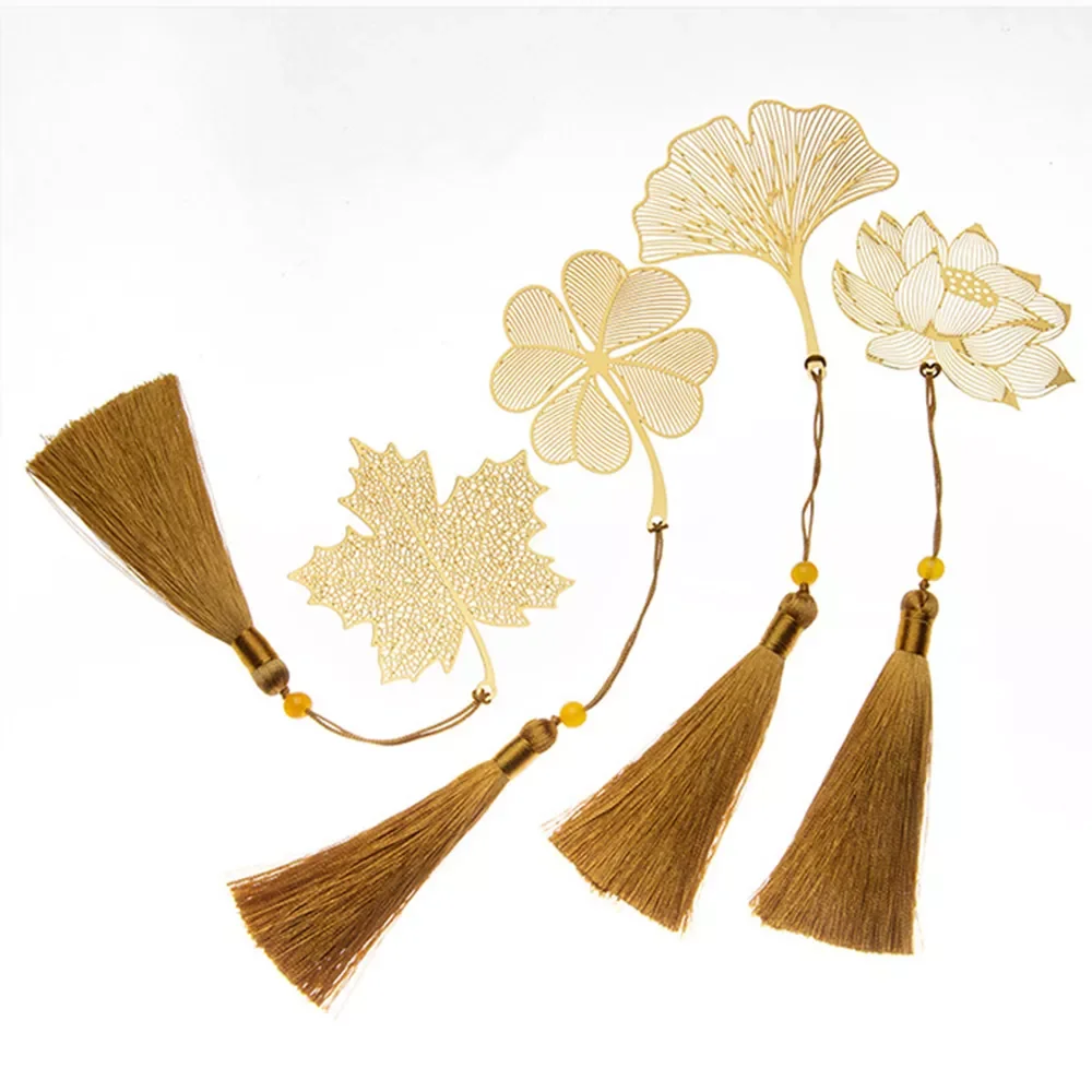 Chinese Style Leaf Retro Book Markers Copper Metal Tassel Bookmark Book Holder Stationery Supplies
Chinese Style Leaf Retro Book Markers Copper Metal Tassel Bookmark Book Holder Stationery Supplies