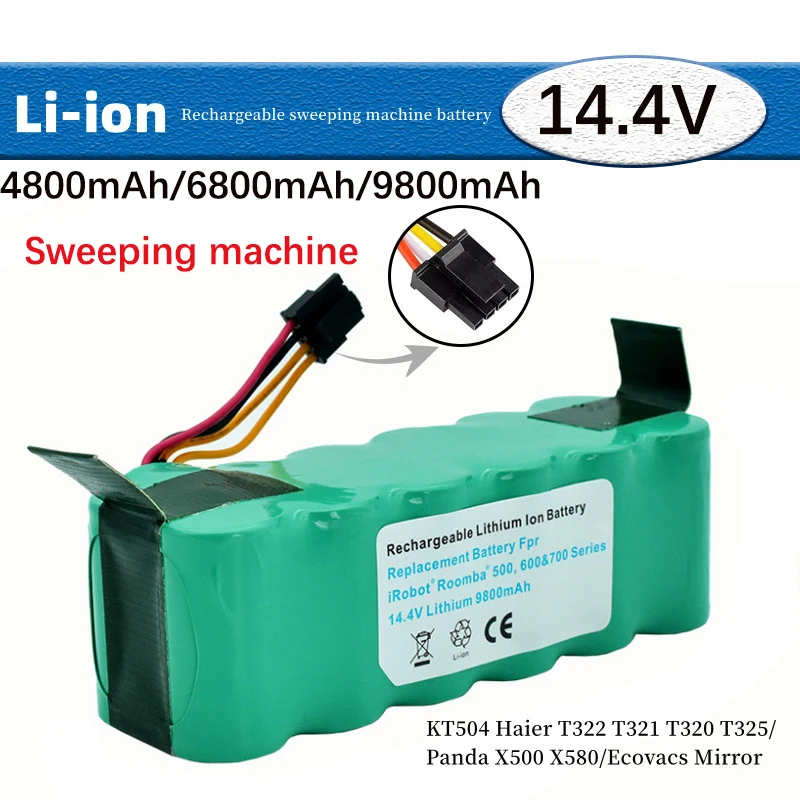 New 14.4V 4.8/6.8/9.8A/9.8Ah Nickel Hydrogen Battery for Kitfort KT504 Sweeping Robot T322 T321 T320 T325/ X580Ecovacs Mirror
New 14.4V 4.8/6.8/9.8A/9.8Ah Nickel Hydrogen Battery for Kitfort KT504 Sweeping Robot T322 T321 T320 T325/ X580Ecovacs Mirror