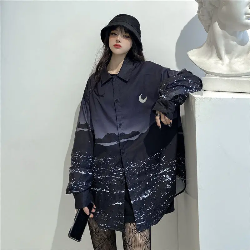 DAYIFUN Large Size Starry Sky Long Sleeve Shirt Fashion Women Blouses 2022 Loose Harajuku Tops Chic Outer Wear Female Clothing
DAYIFUN Large Size Starry Sky Long Sleeve Shirt Fashion Women Blouses 2022 Loose Harajuku Tops Chic Outer Wear Female Clothing