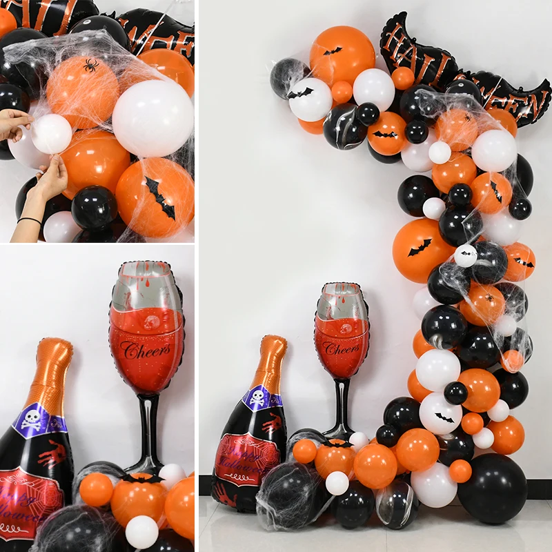 1set Halloween Decoration Orange Black Balloons Arch Garland Bat Spider Balloon Halloween Party Decor Kids Birhtday Gifts Toy
1set Halloween Decoration Orange Black Balloons Arch Garland Bat Spider Balloon Halloween Party Decor Kids Birhtday Gifts Toy