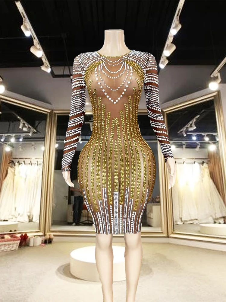 Skin Color Mesh gold Rhinstone Mini Evening Short Dress Bodycon Festival Showgirl Costume Birthday Formal Real Women Celebrate
Skin Color Mesh gold Rhinstone Mini Evening Short Dress Bodycon Festival Showgirl Costume Birthday Formal Real Women Celebrate