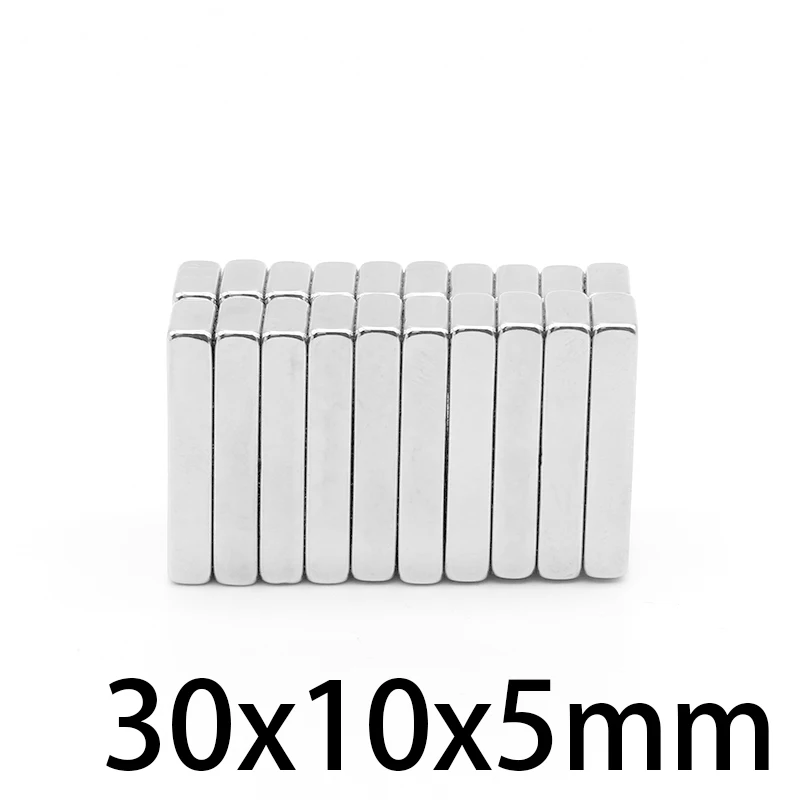 

2/5/10/15/20/30/40PCS 30x10x5 NdFeB Block Super Powerful Strong Magnetic Magnets 30x10x5mm Rare Earth Neodymium Magnet 30*10*5