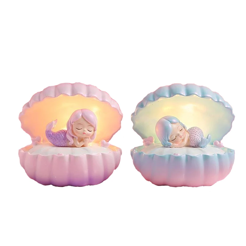 Cute Shell Mermaid Night Light Kids Star Shell Fairy Lights Table Night Lamp for Children Girl Room Lights Kawaii Decorations
Cute Shell Mermaid Night Light Kids Star Shell Fairy Lights Table Night Lamp for Children Girl Room Lights Kawaii Decorations