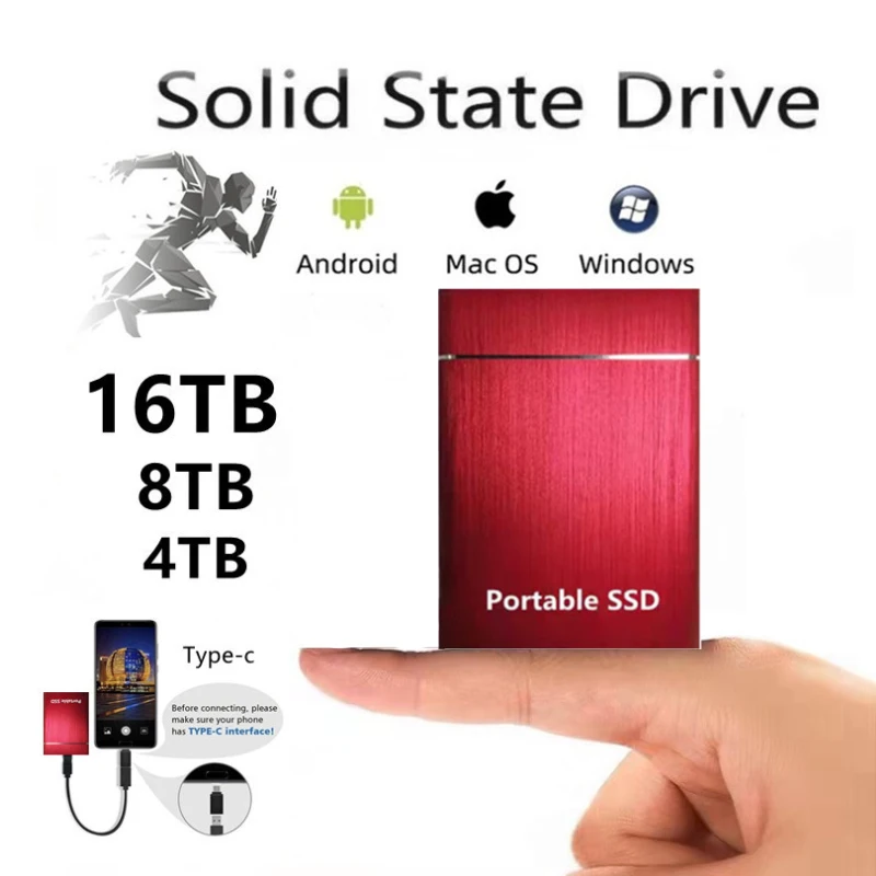 New Original Portable External Hard Drive Disks USB 3.1 8TB SSD Solid State Drives For PC Laptop Computer Storage Device
New Original Portable External Hard Drive Disks USB 3.1 8TB SSD Solid State Drives For PC Laptop Computer Storage Device