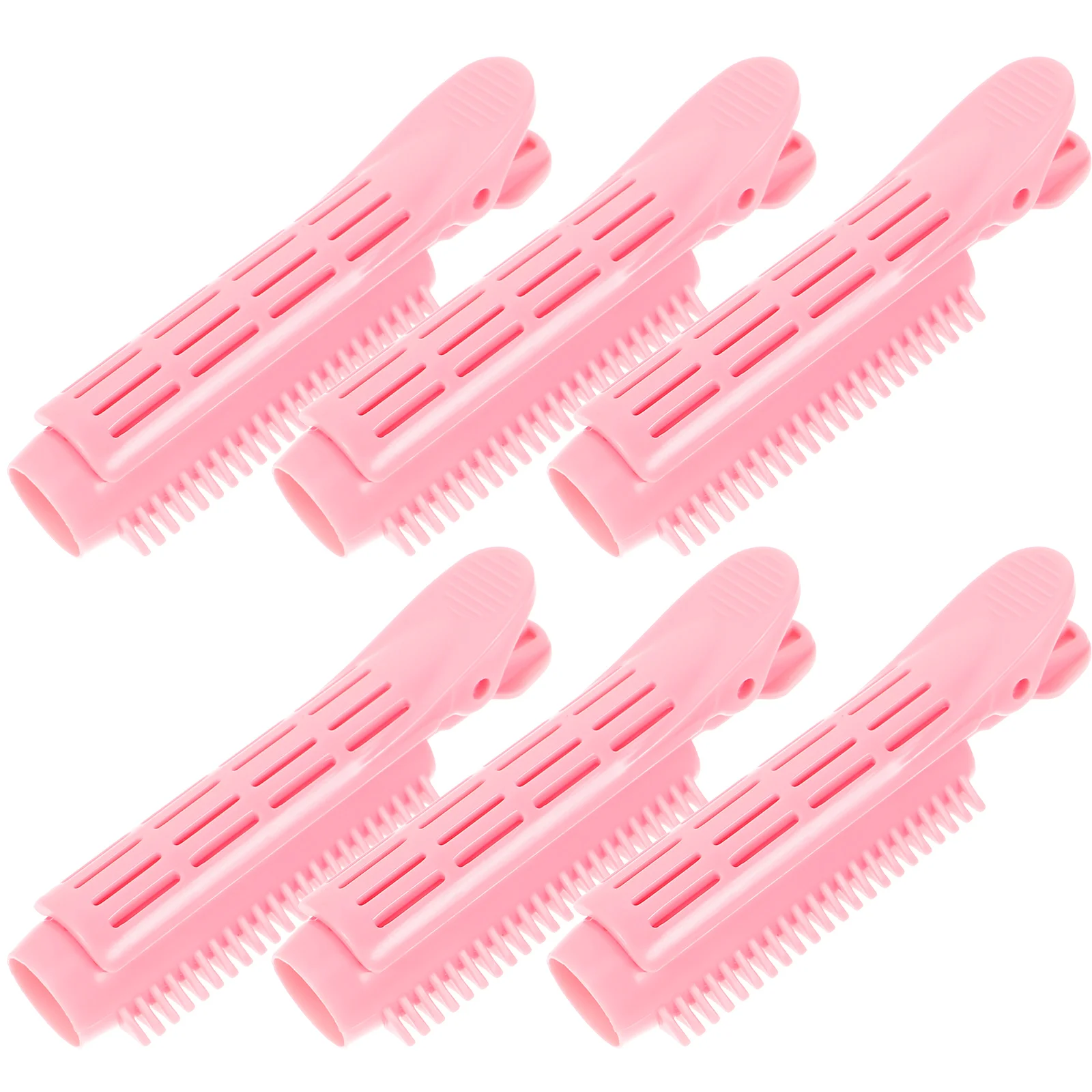 

6 Pcs Roller Clips Hair Curling Iron Fluffy Bangs Volumizing Abs Root Jaw Clamps Curly Large Rollers For Volume