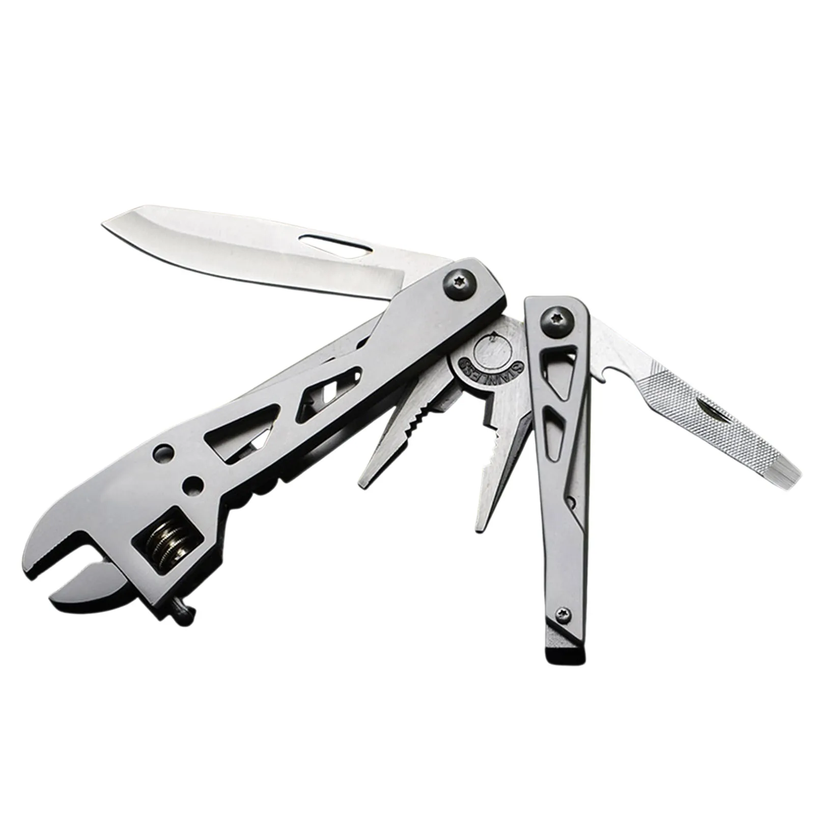 Folding Wrench 10 In 1 Hand Tools Kit Stainless Steel Multipurpose Tool Lightweight Multi-Tool Wrench For Home Multifunctional
Folding Wrench 10 In 1 Hand Tools Kit Stainless Steel Multipurpose Tool Lightweight Multi-Tool Wrench For Home Multifunctional