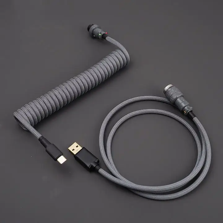 YUNZII персонализированный Спиральный USB-кабель авиатора для механической игровой клавиатуры Type-C-черный снег
YUNZII персонализированный Спиральный USB-кабель авиатора для механической игровой клавиатуры Type-C-черный снег