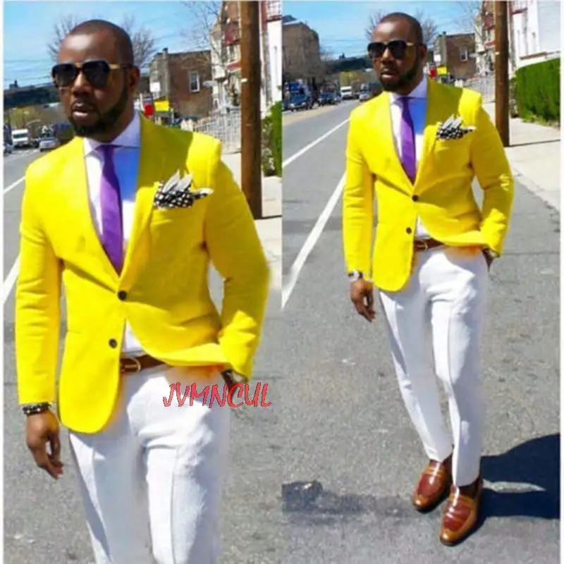 Classic Yellow Men Suits Tuxedos Custome Homme Terno Masculino new Slim Fit Men Blazer suit (Jacket+Pant+Tie+handkerchief)
Classic Yellow Men Suits Tuxedos Custome Homme Terno Masculino new Slim Fit Men Blazer suit (Jacket+Pant+Tie+handkerchief)