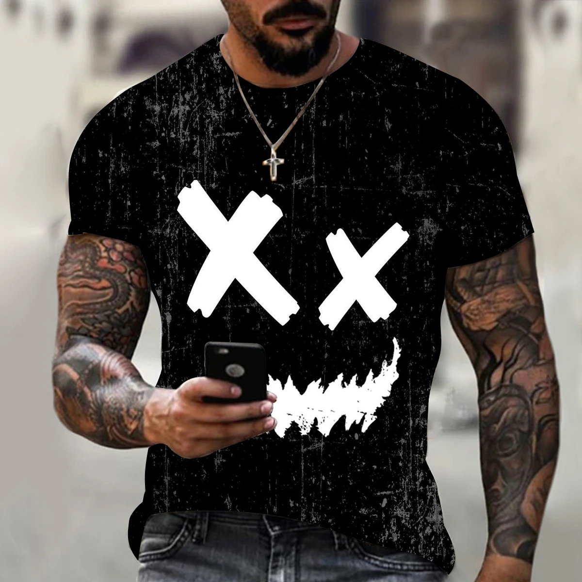 Men's 3D Printed T-Shirt Funny Smiley Face Hip-Hop Printed Short-Sleeved Shirt Oversized Street Sports Breathable New Style 2022
Men's 3D Printed T-Shirt Funny Smiley Face Hip-Hop Printed Short-Sleeved Shirt Oversized Street Sports Breathable New Style 2022