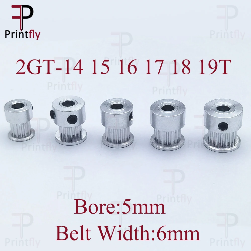 Printfly 2GT 14 15 16 17 18 19 Teeth 3D Printer Parts GT2 Timing Pulley Bore 5mm Synchronous Wheels Gear Part For Width 6mm Belt
Printfly 2GT 14 15 16 17 18 19 Teeth 3D Printer Parts GT2 Timing Pulley Bore 5mm Synchronous Wheels Gear Part For Width 6mm Belt