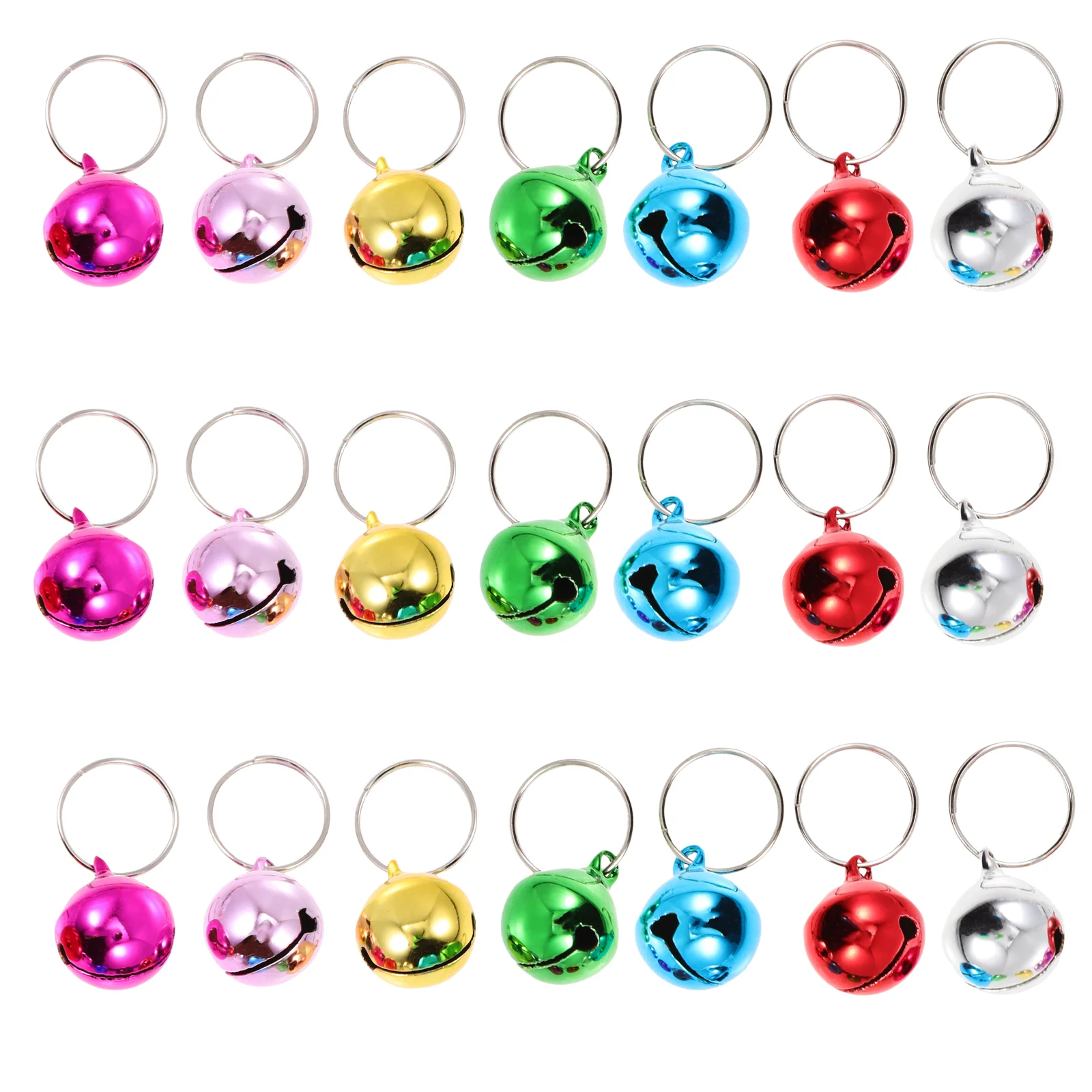 

24 Pcs Pet Bell Accessories Adorable Collar Circle Necklace Crafts Multi-function Cat Bells Replaceable Dog Metal Small