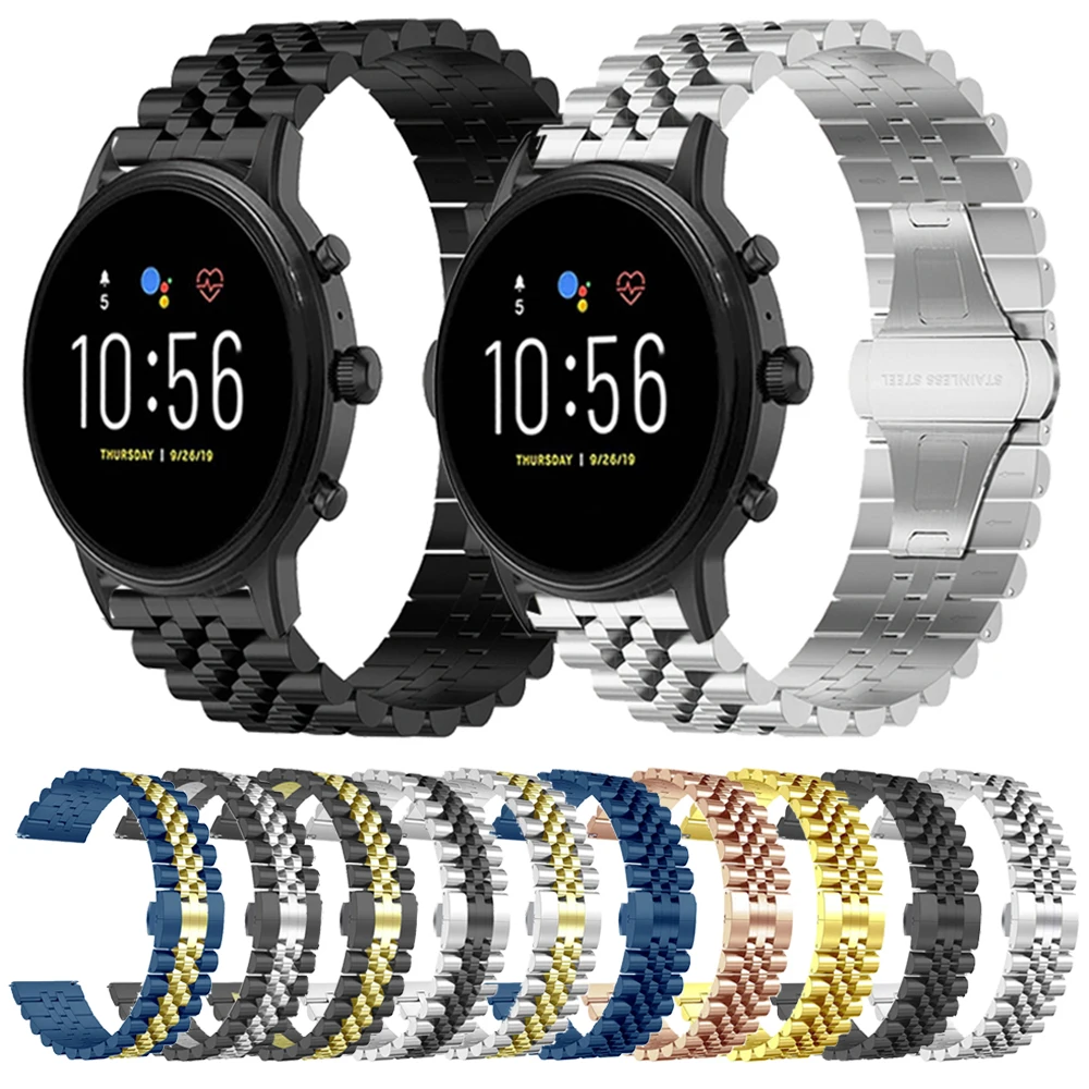 Wrist Straps Band For Fossil gen 6 44mm Gen6 / gen 5 5e 44mm /Gen5 LTE 45mm Metal Stainless steel Strap Bracelet Accessorie
Wrist Straps Band For Fossil gen 6 44mm Gen6 / gen 5 5e 44mm /Gen5 LTE 45mm Metal Stainless steel Strap Bracelet Accessorie
