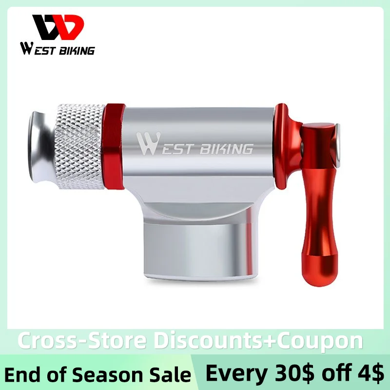 WEST BIKING CO2 Bicycle Pump for Bicycle Aluminium Alloy Type Inflator Cycling Pump Head without Gas cylinder Mini Bike Pump
WEST BIKING CO2 Bicycle Pump for Bicycle Aluminium Alloy Type Inflator Cycling Pump Head without Gas cylinder Mini Bike Pump