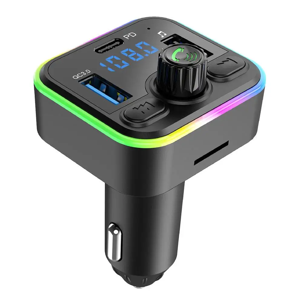 Car Bluetooth 5.0 FM Transmitter MP3 Player PD Type-C Fast Charger Light Accessory Ambient Car Colorful 3.1A Dual USB G0E6
Car Bluetooth 5.0 FM Transmitter MP3 Player PD Type-C Fast Charger Light Accessory Ambient Car Colorful 3.1A Dual USB G0E6