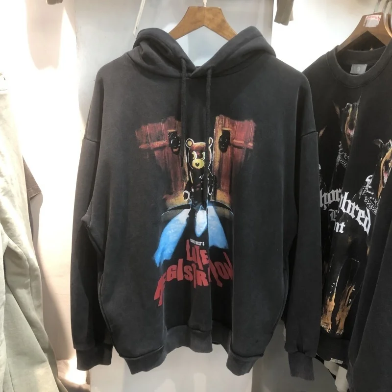 2023 г., Kanye, принт медведя, мужская и женская Свободная мытая плюшевая плотная Повседневная Толстовка
2023 г., Kanye, принт медведя, мужская и женская Свободная мытая плюшевая плотная Повседневная Толстовка
