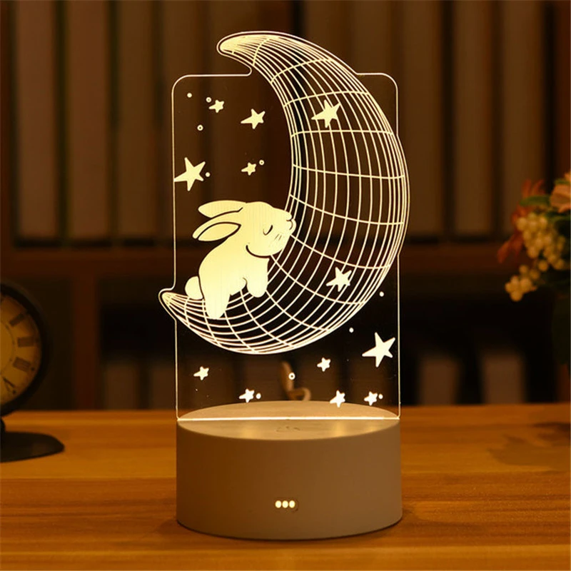 Romantic 3D Acrylic Led Cute Night Light for Birthday Party Wedding Baby Shower Kids Decor Valentine's Day Gifts Bridesmaid Gift
Romantic 3D Acrylic Led Cute Night Light for Birthday Party Wedding Baby Shower Kids Decor Valentine's Day Gifts Bridesmaid Gift