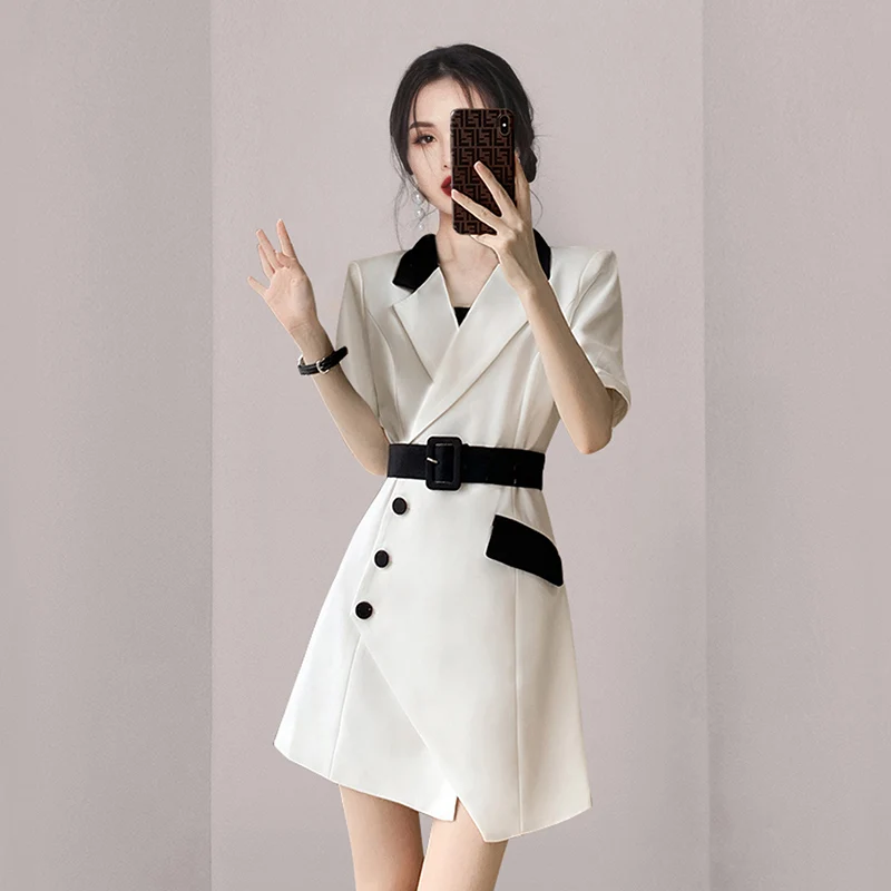 High Quality Women Elegant White Mini Dress Summer Slim Office Cocktail Party Robe Female Vintage Chic Blazer Dresses Vestidos
High Quality Women Elegant White Mini Dress Summer Slim Office Cocktail Party Robe Female Vintage Chic Blazer Dresses Vestidos