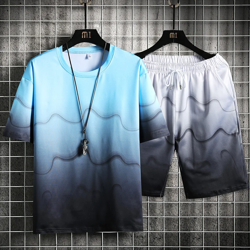 Summer Men Sets Tshirt Outfits Beach Shorts Male Tracksuit Set Man Fashion Patchwork 2 Pieces Tops+ Shorts Breathable Sportswear
Summer Men Sets Tshirt Outfits Beach Shorts Male Tracksuit Set Man Fashion Patchwork 2 Pieces Tops+ Shorts Breathable Sportswear
