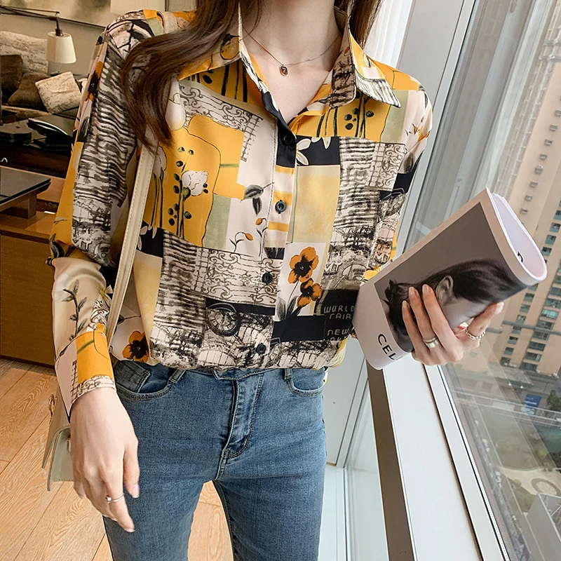 Elegant Office Top Female Fashion Printing Shirts Woman Long Sleeve Blouses Spring Autumn Luxury Casual Mujer Blusas ST187
Elegant Office Top Female Fashion Printing Shirts Woman Long Sleeve Blouses Spring Autumn Luxury Casual Mujer Blusas ST187