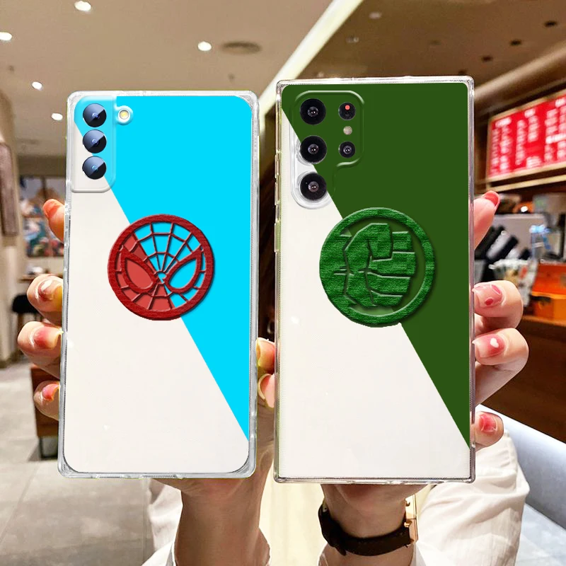 Marvel hero logo Phone Case For Samsung S8 S9 S10 S20 S21 S22 Plus 4G S10e 5G Lite Ultra FE Transparent luxury Silicone Soft 
Marvel hero logo Phone Case For Samsung S8 S9 S10 S20 S21 S22 Plus 4G S10e 5G Lite Ultra FE Transparent luxury Silicone Soft