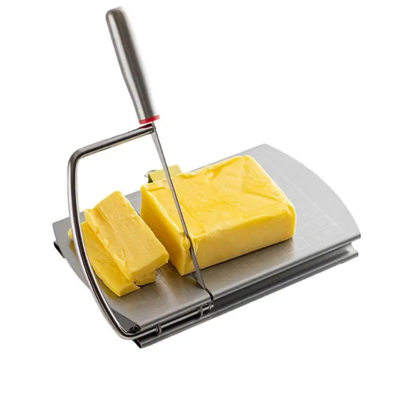 

Стол для резки масла, нож для сыра, ручная доска для резки масла из нержавеющей стали с всасывающей основой для нарезки блока, масло для сыра