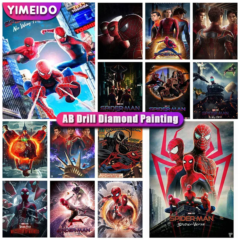 Disney AB Diamond Painting Marvel Spiderman 5D DIY Art Portrait Mosaic Diamond Embroidery for Children Hobby Full Drill Wall Art
Disney AB Diamond Painting Marvel Spiderman 5D DIY Art Portrait Mosaic Diamond Embroidery for Children Hobby Full Drill Wall Art