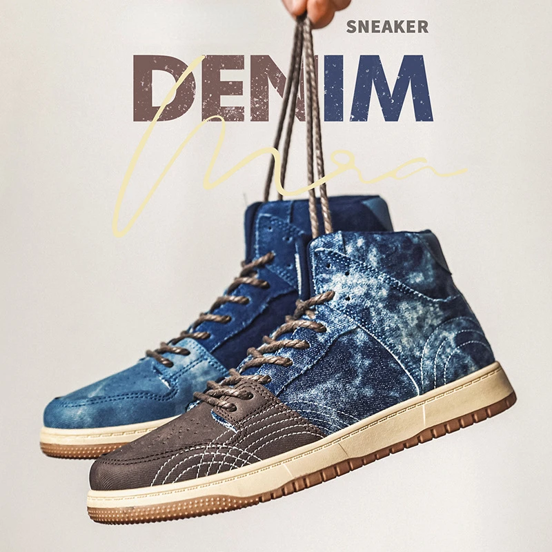 2022 New Denim High Top Board Shoes Men's Versatile Sneakers Student Large Casual Shoes Trend Hand Embroidery Style
2022 New Denim High Top Board Shoes Men's Versatile Sneakers Student Large Casual Shoes Trend Hand Embroidery Style