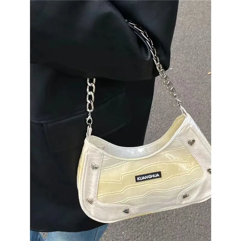 Gothic Shoulder Bag for Women Street Y2k Babes Handbags 2022 Trendy Autumn Moto Biker Bolso Mujer Punk White Underarm Hobos
Gothic Shoulder Bag for Women Street Y2k Babes Handbags 2022 Trendy Autumn Moto Biker Bolso Mujer Punk White Underarm Hobos