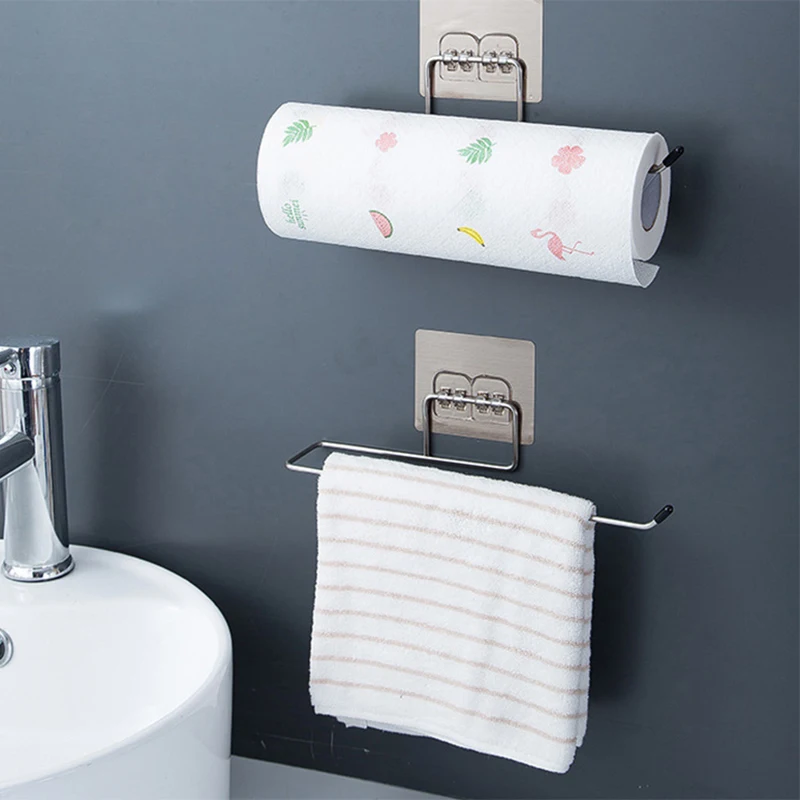 Self-Adhesive Hanging Holder For Toilet Bath Towel Holder Stainless Steel Bathroom Shelf Bathroom Accessories Napkin Holder
Self-Adhesive Hanging Holder For Toilet Bath Towel Holder Stainless Steel Bathroom Shelf Bathroom Accessories Napkin Holder