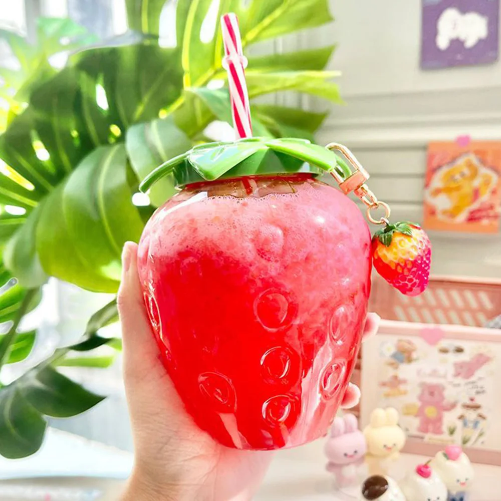 Strawberry Shape Water Cup Plastic Water Bottle with Straw Portable Drinking Bottle Juice Tea Cup Home Office Drinkware
Strawberry Shape Water Cup Plastic Water Bottle with Straw Portable Drinking Bottle Juice Tea Cup Home Office Drinkware