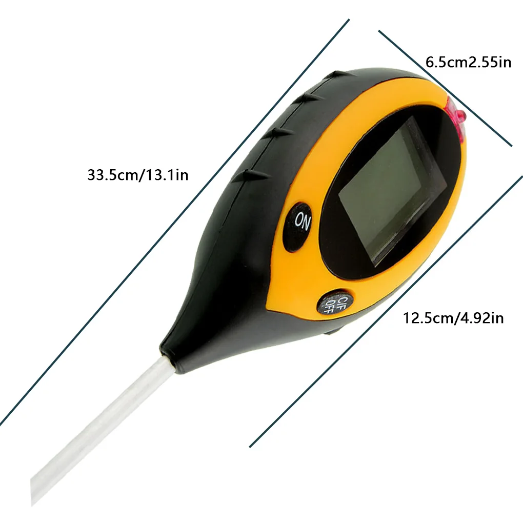4-in-1 Portable Soil Tester Garden Button Operation Earth Temperature PH Moisture Meter Detector Measuring Device
4-in-1 Portable Soil Tester Garden Button Operation Earth Temperature PH Moisture Meter Detector Measuring Device