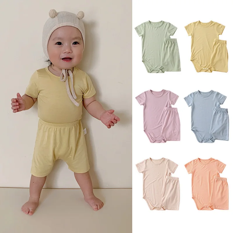 Baby Siamese Suit Ins Brand Design Children Summer Solid Color Printing Two Piece Set Newborn Loose Thin Infant Suit 2022 New
Baby Siamese Suit Ins Brand Design Children Summer Solid Color Printing Two Piece Set Newborn Loose Thin Infant Suit 2022 New