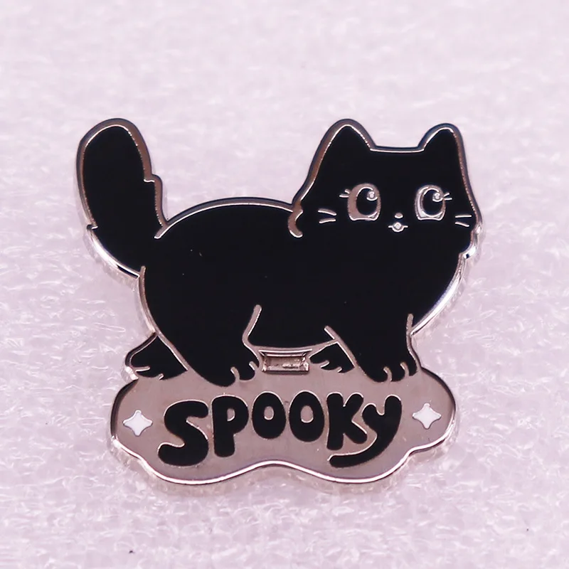Spooky Cute Black Cat Cartoon Letters Metal Enamel Clothes Hat Bag Coats Lapel Badge Brooch Pin
Spooky Cute Black Cat Cartoon Letters Metal Enamel Clothes Hat Bag Coats Lapel Badge Brooch Pin