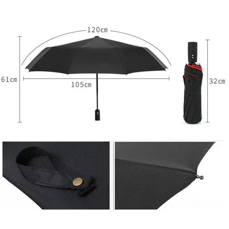 2023 Women's Double Layer Windproof Automatic Umbrella Female Male Ten Bone Three Folding Men's Umbrella Large Rain Bus
2023 Women's Double Layer Windproof Automatic Umbrella Female Male Ten Bone Three Folding Men's Umbrella Large Rain Bus