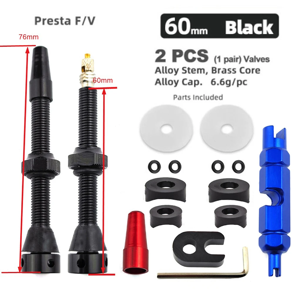 40/60mm Bike Tubeless Tire F/V Valve Vacuum Air Valve Aluminum Alloy MTB Road Bicycle Tubeless Valve Tool Set Cycling Parts
40/60mm Bike Tubeless Tire F/V Valve Vacuum Air Valve Aluminum Alloy MTB Road Bicycle Tubeless Valve Tool Set Cycling Parts