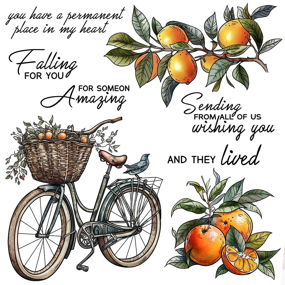 Mangocraft Spring Day Bicycle And Oranges Cutting Dies Clear Stamps DIY Scrapbooking Metal Dies Silicone Stamps For Cards Decor
Mangocraft Spring Day Bicycle And Oranges Cutting Dies Clear Stamps DIY Scrapbooking Metal Dies Silicone Stamps For Cards Decor
