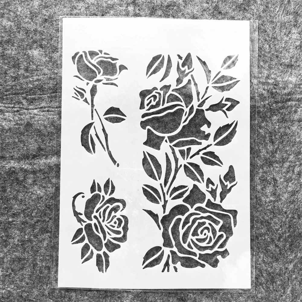 A4 29cm Rose Flowers DIY Layering Stencils Wall Painting Scrapbook Coloring Embossing Album Decorative Template
A4 29cm Rose Flowers DIY Layering Stencils Wall Painting Scrapbook Coloring Embossing Album Decorative Template