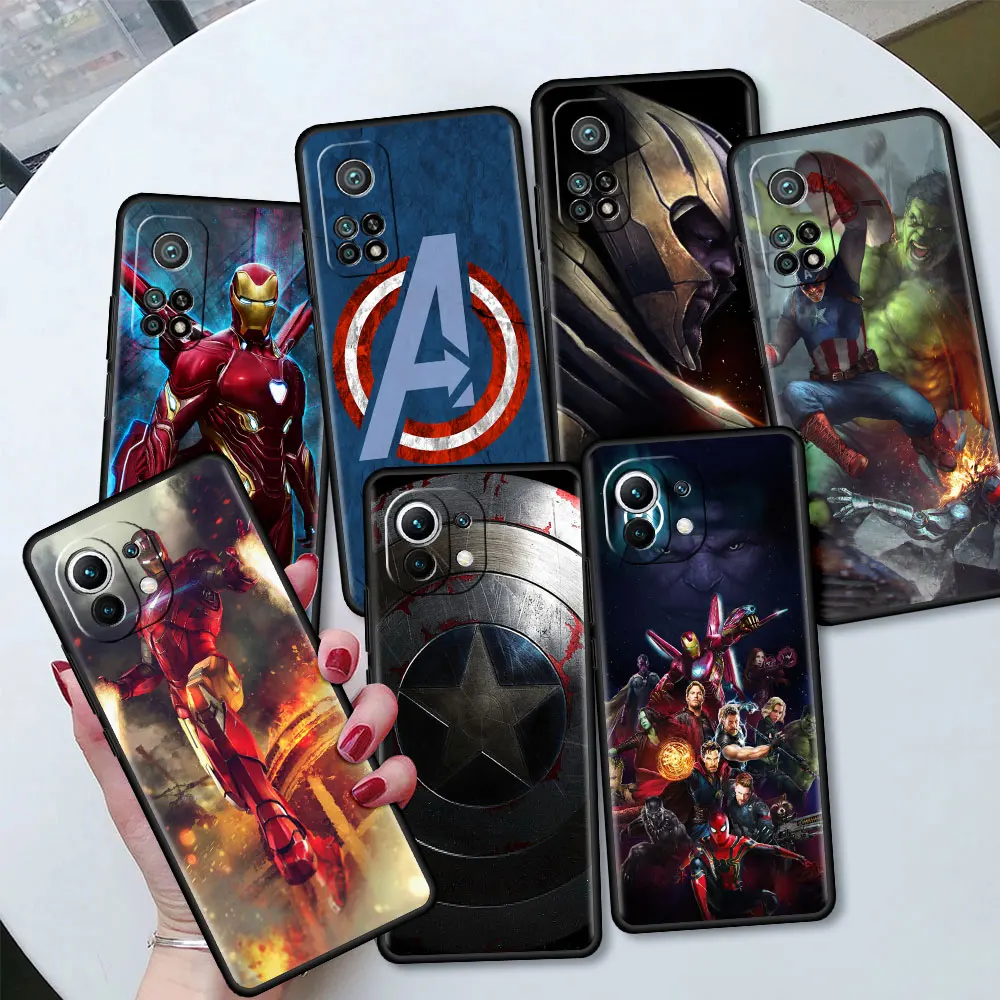 Marvel Avengers Spiderman Soft Case For Xiaomi Mi 11 Lite 11T Poco X3 NFC 12 Black SmartPhone Funda 10T Pro M3 Note 10 F1 Coque
Marvel Avengers Spiderman Soft Case For Xiaomi Mi 11 Lite 11T Poco X3 NFC 12 Black SmartPhone Funda 10T Pro M3 Note 10 F1 Coque