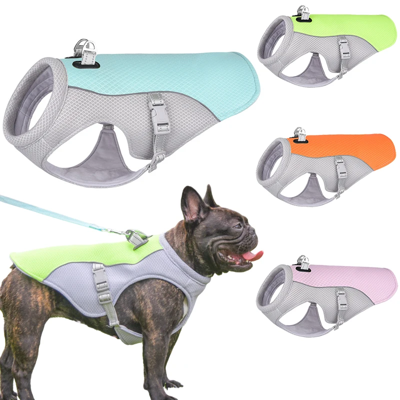 

Summer Dog Vest Cooling Vest Harness for Small Large Dogs Reflective Quick Release Hot Pet Clothes Cool Jacket Chihuahua Outfits