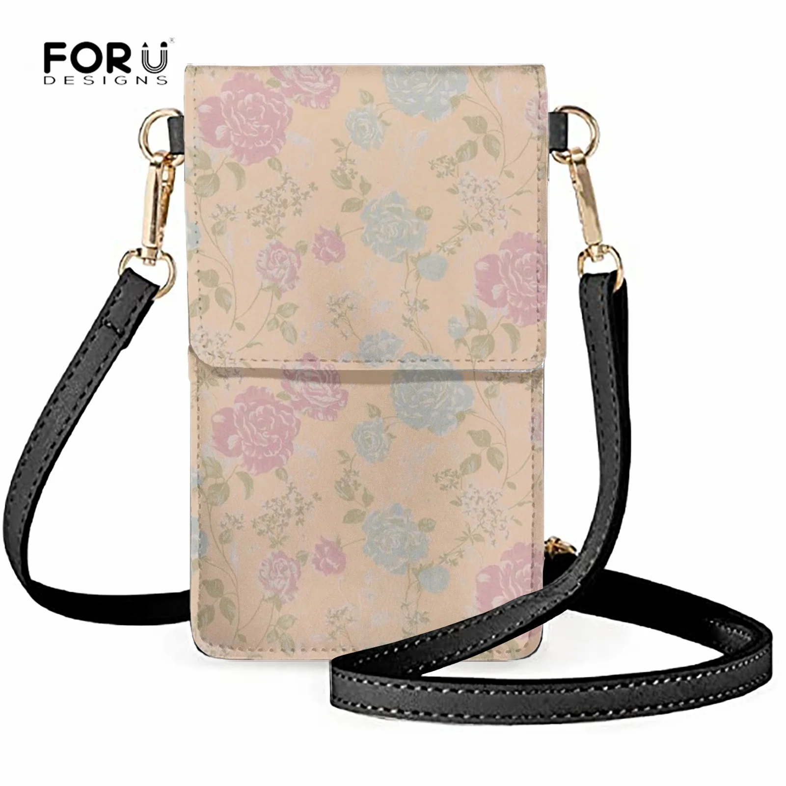FORUDESIGNS Women Touch Screen Cell Phone Shoulder Bags Elegant Flowers Print Multi-Functional Leather Strap Smartphone Purse
FORUDESIGNS Women Touch Screen Cell Phone Shoulder Bags Elegant Flowers Print Multi-Functional Leather Strap Smartphone Purse