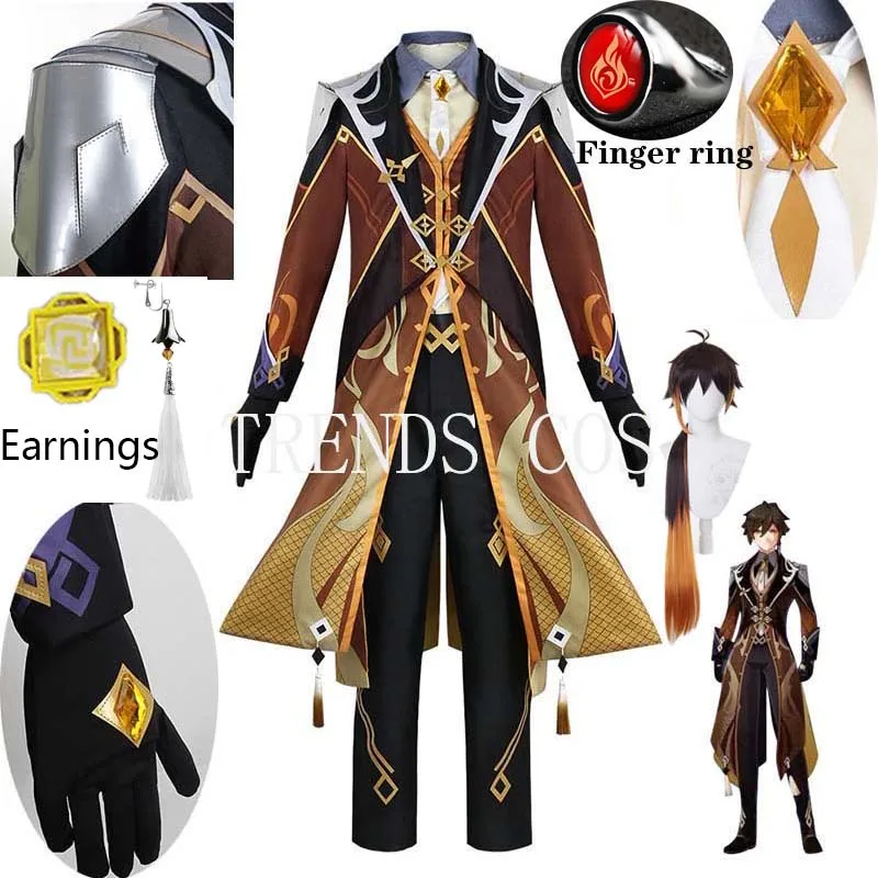 Game Genshin Impact Zhongli Cosplay Costume Zhong Li Archon Full Set Wig Gloves Earning Wig for Men Outfits Halloween Comic Con
Game Genshin Impact Zhongli Cosplay Costume Zhong Li Archon Full Set Wig Gloves Earning Wig for Men Outfits Halloween Comic Con
