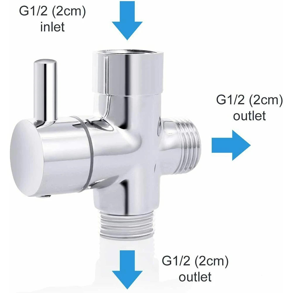 New Accessories Diverter Valve Household Products 3 Way Brass Converter For Shower Head G1/2in T-adapter Flush
New Accessories Diverter Valve Household Products 3 Way Brass Converter For Shower Head G1/2in T-adapter Flush