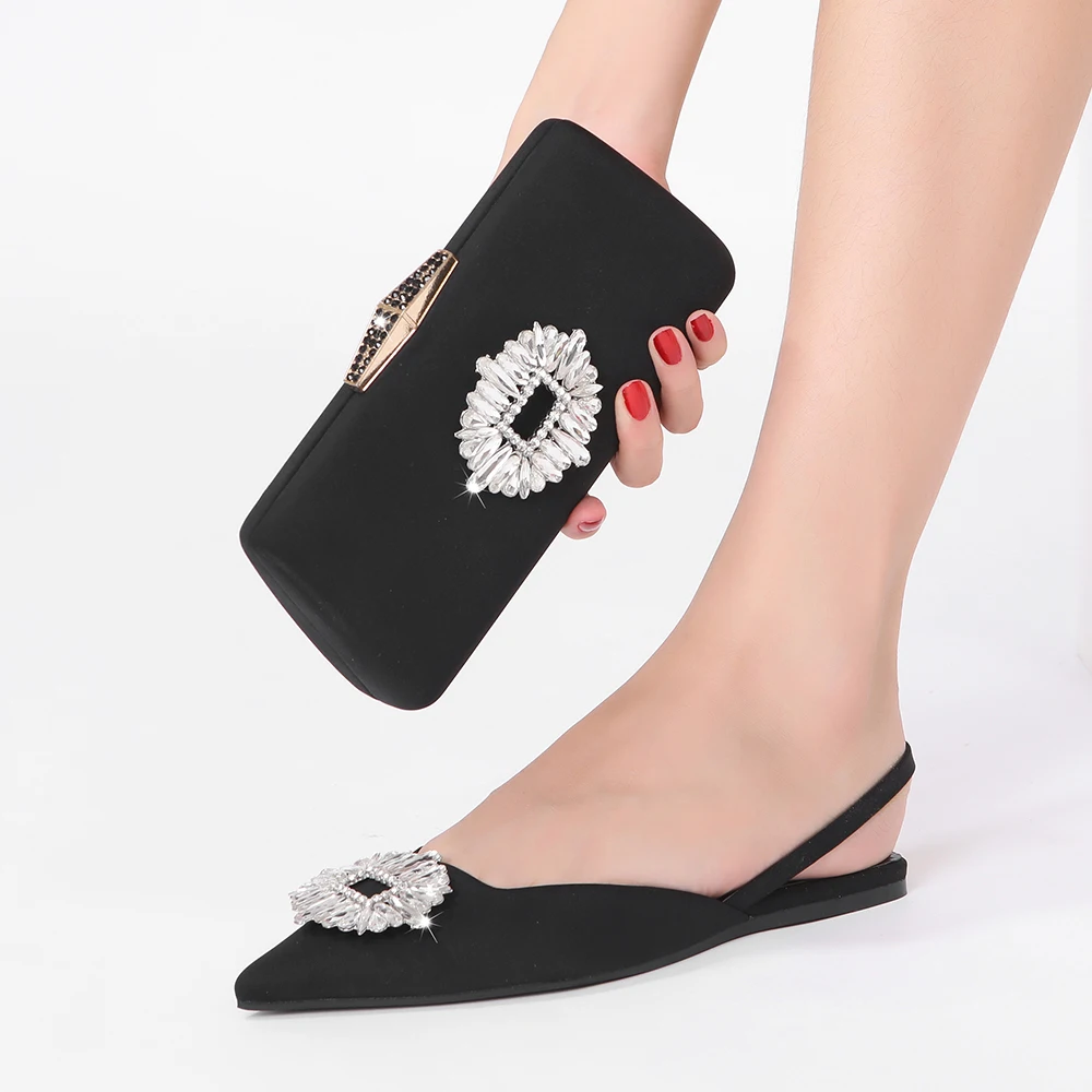 Ladies Shoe Bag Set Italian Luxury Brand Design Fashion Rhinestone Solid Color Slippers Party Banquet Wedding Travel Sandals
Ladies Shoe Bag Set Italian Luxury Brand Design Fashion Rhinestone Solid Color Slippers Party Banquet Wedding Travel Sandals