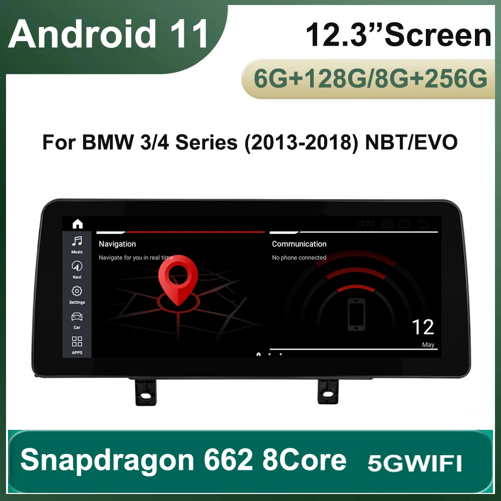 Автомагнитола 12,3 дюймов, Android 11, GPS, 6G + 128G, мультимедийный проигрыватель для BMW серии 3/4 (2018-2019), система EVO, 4G, wi-fi
Автомагнитола 12,3 дюймов, Android 11, GPS, 6G + 128G, мультимедийный проигрыватель для BMW серии 3/4 (2018-2019), система EVO, 4G, wi-fi