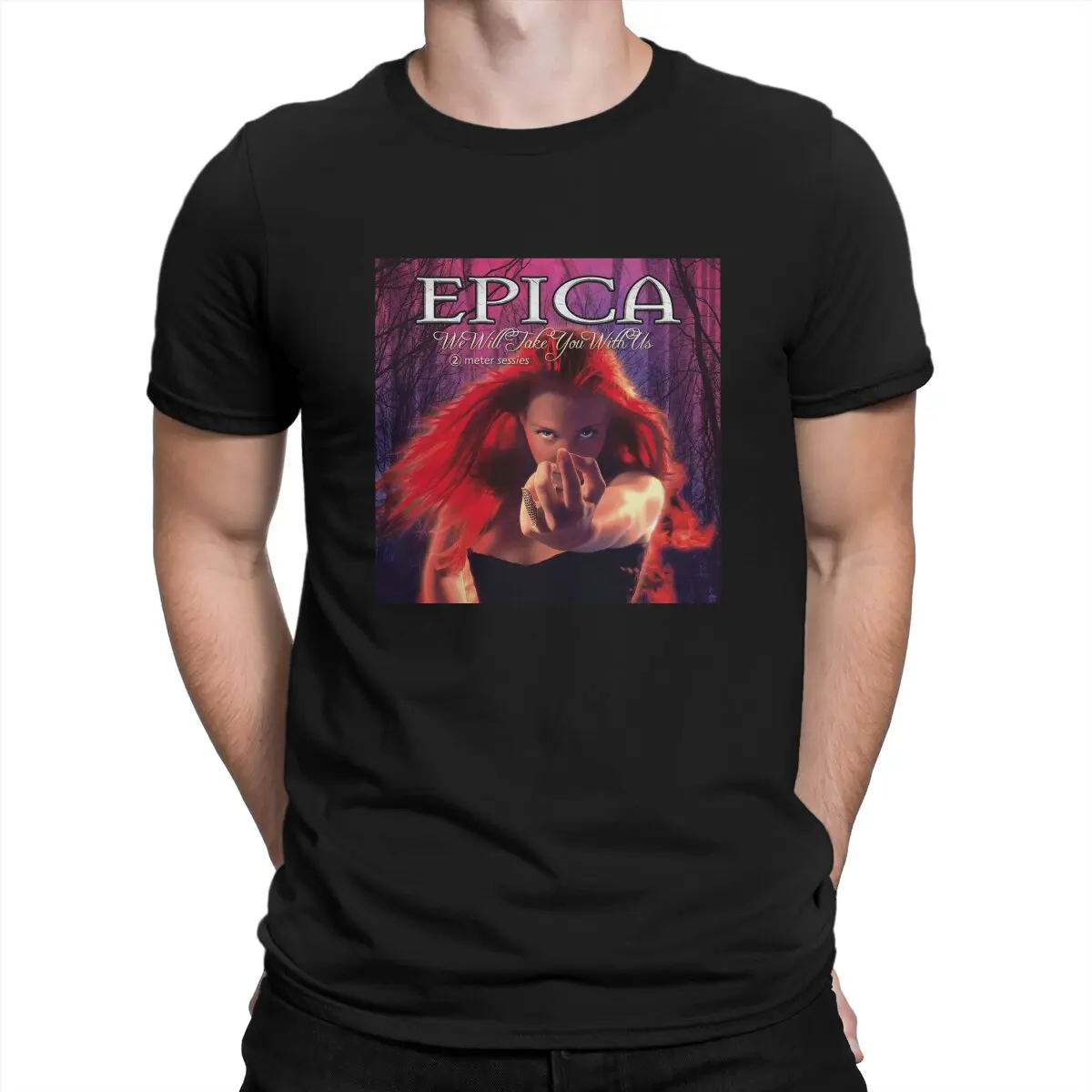 

Мужская футболка E-Epica, мы отправим вас с нами, музыкальная модная футболка, графические толстовки, хипстер