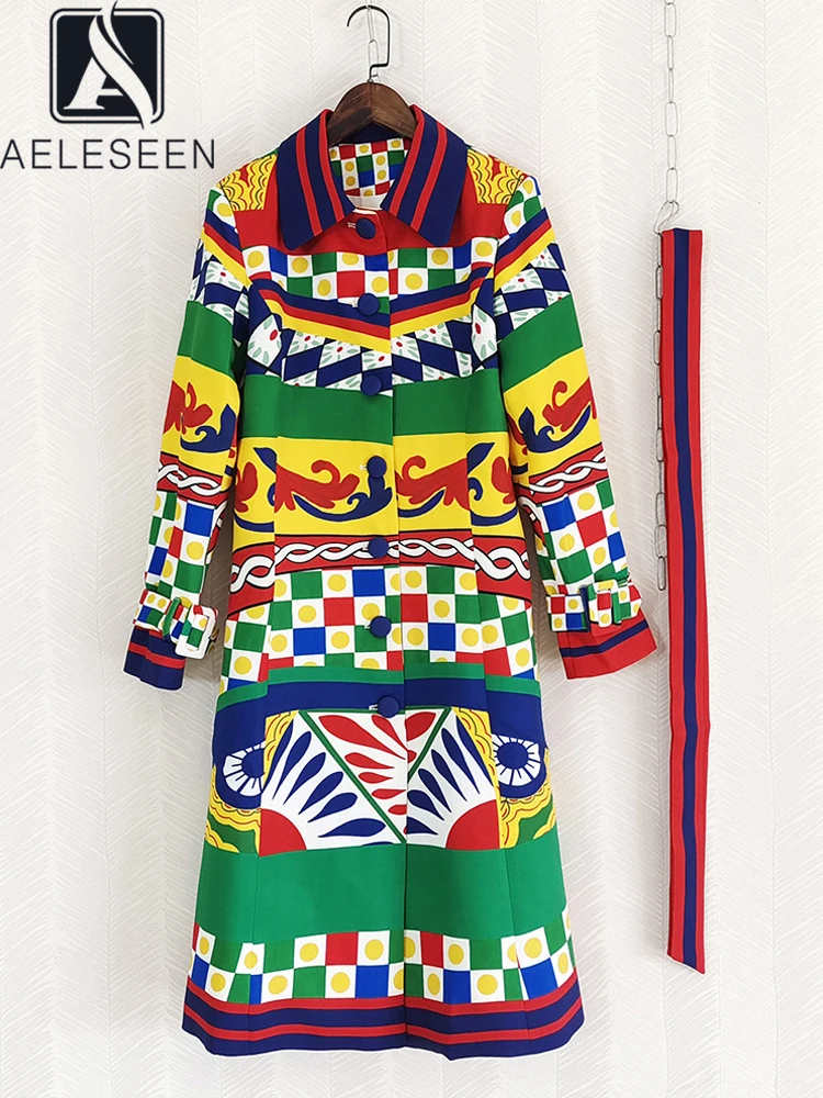 AELESEEN Women Sicilian Long Coat Autumn Winter Fashion Design Geometric Print Contrast Color Belt Elegant Party Blends
AELESEEN Women Sicilian Long Coat Autumn Winter Fashion Design Geometric Print Contrast Color Belt Elegant Party Blends