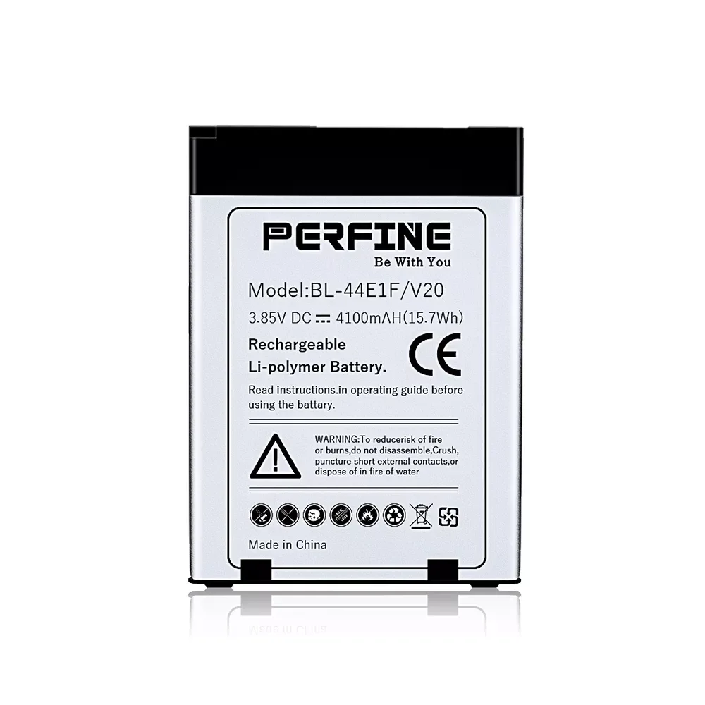 Perfine V20 Battery 4100 mAh BL-44E1F Replacement For Mobile Phone V20 H915 H910 H990N US996 F800L
Perfine V20 Battery 4100 mAh BL-44E1F Replacement For Mobile Phone V20 H915 H910 H990N US996 F800L